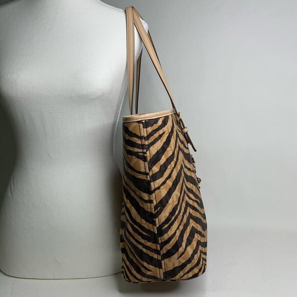 Large Michael Kors zebra-pattern tote - Picture 3 of 8